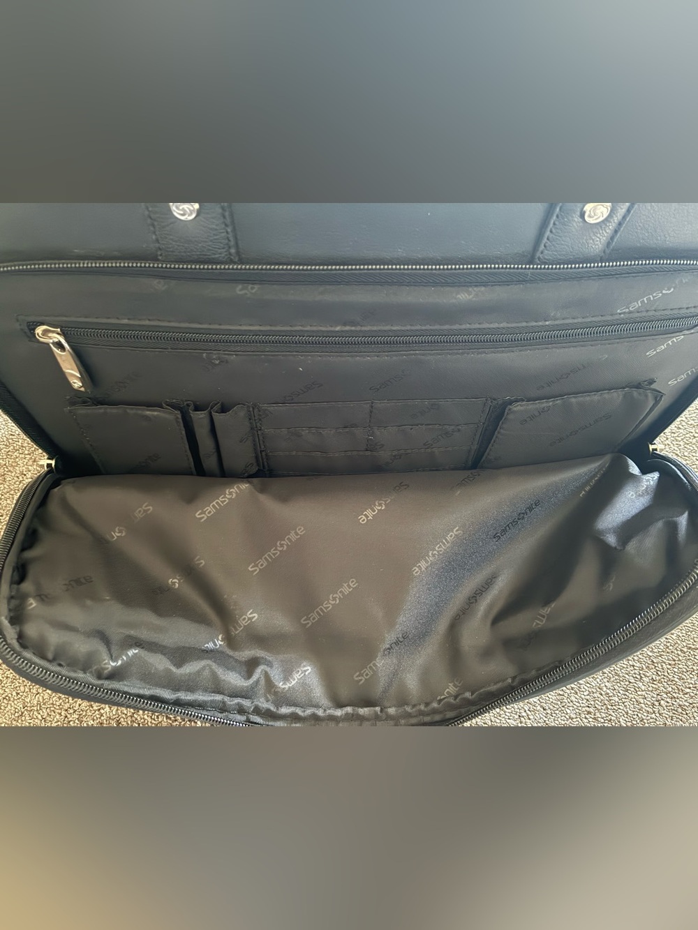 SAMSONITE NEW Classic Expandable Leather Brieftcase Black - Picture 3 of 7